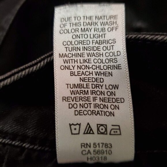 Maurices Distressed Button Fly Skinny Black Denim - Picture 7 of 11